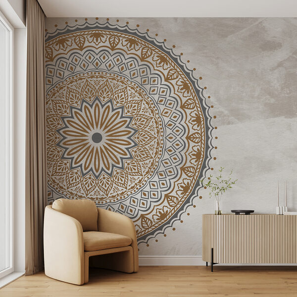 Un motif circulaire sur une surface blanche Un motif circulaire sur une surface blanche