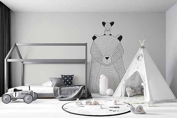 Un ours avec une souris sur le dos Un ours avec une souris sur le dos