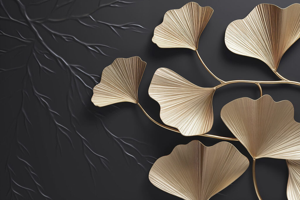 Feuilles élégantes sur fond sombre Feuilles élégantes sur fond sombre
