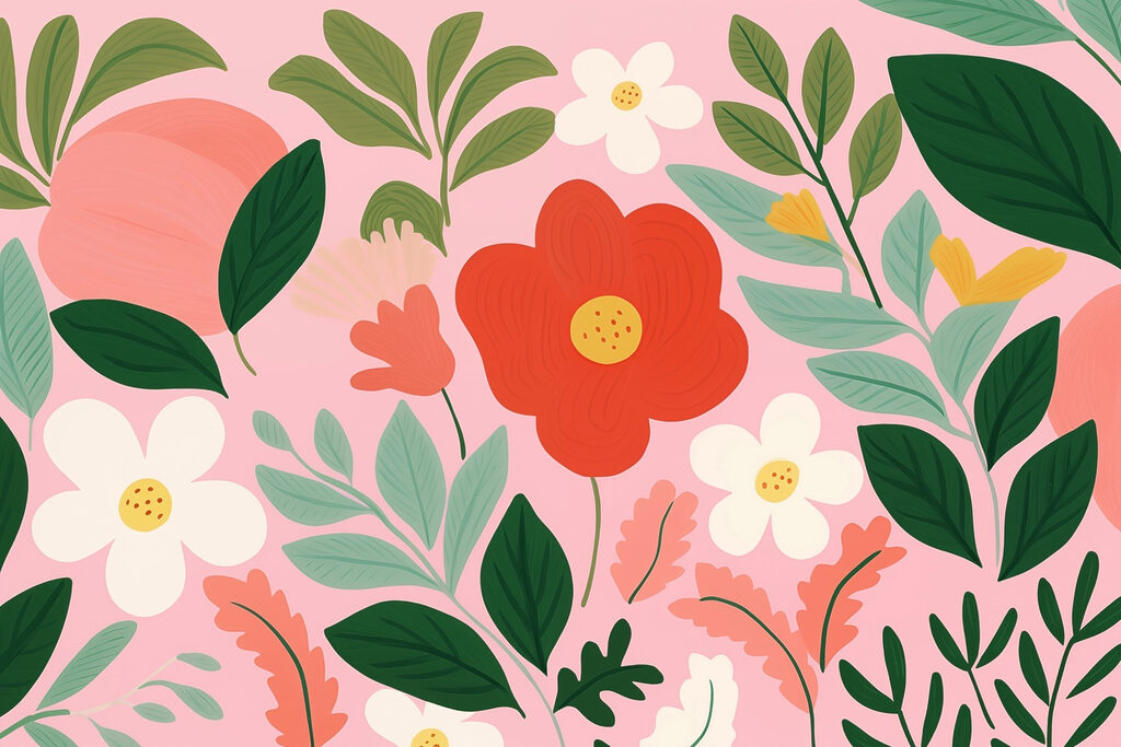 Motif de fleurs et de feuilles Motif de fleurs et de feuilles