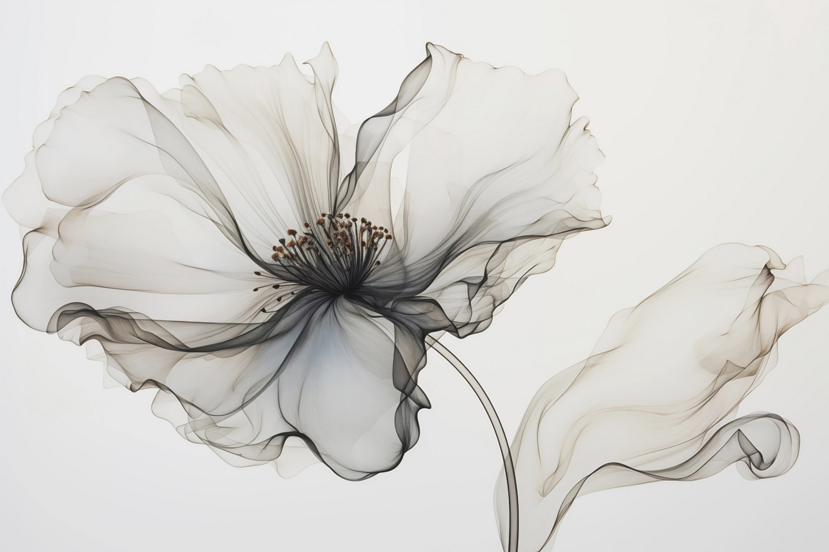 Flower made out of transparent material Flower made out of transparent material