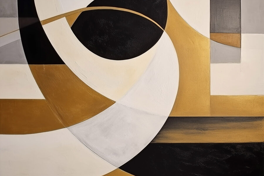 Formes dynamiques en harmonie monochrome