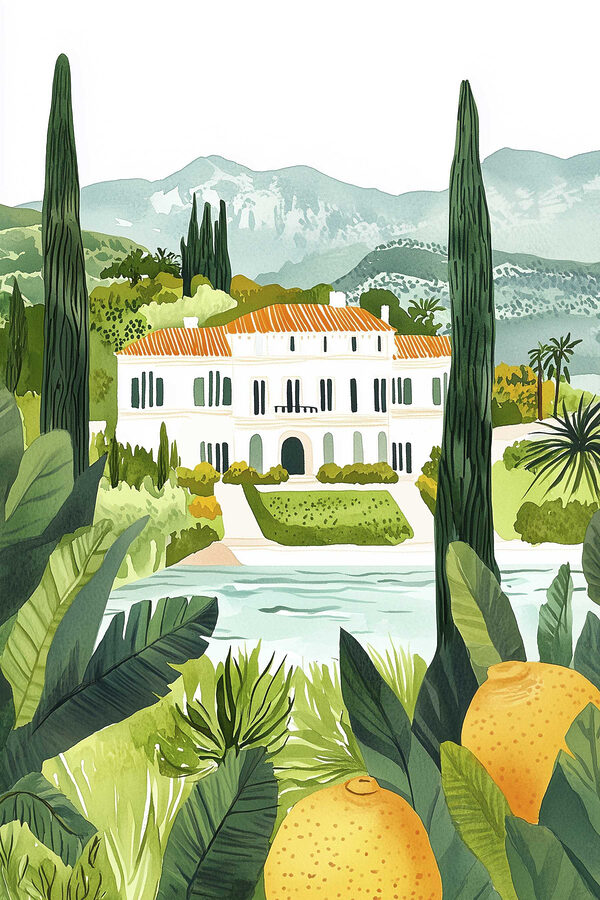 Maison avec piscine et arbres Maison avec piscine et arbres
