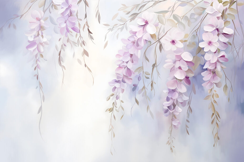 Peinture de fleurs sur une branche Peinture de fleurs sur une branche