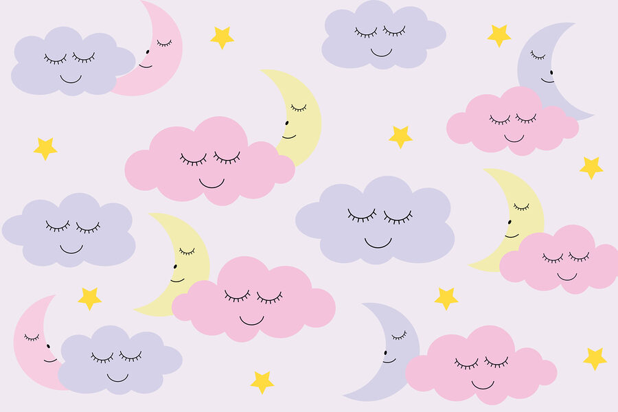 Motif de nuages et d'étoiles