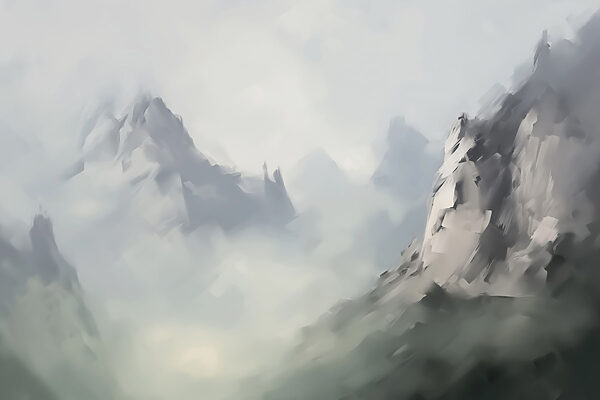 Mountain with clouds in the background Mountain with clouds in the background