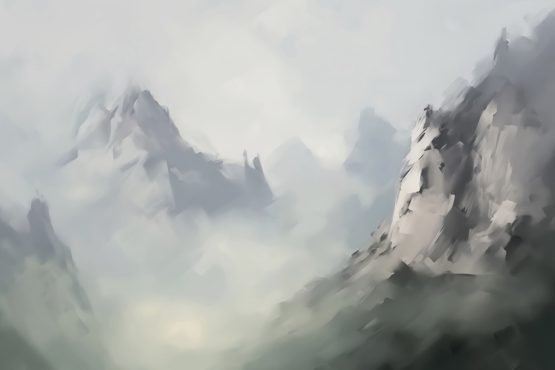 Mountain with clouds in the background Mountain with clouds in the background