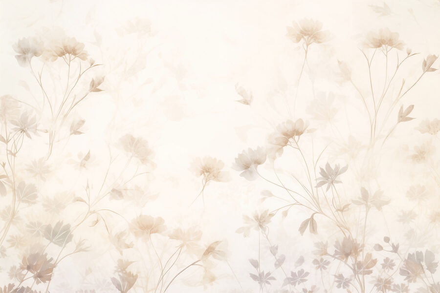 Motif floral blanc et rose