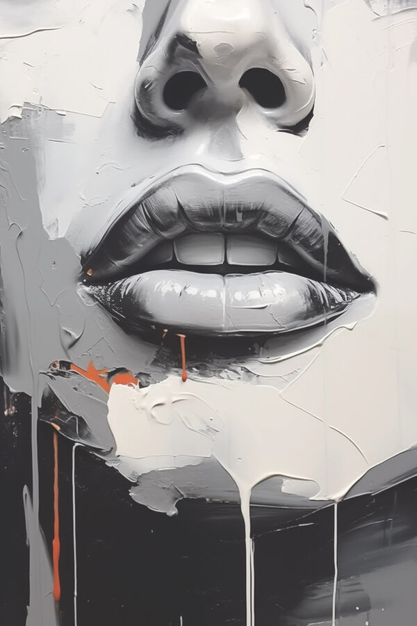 Peinture des lèvres d'une femme Peinture des lèvres d'une femme