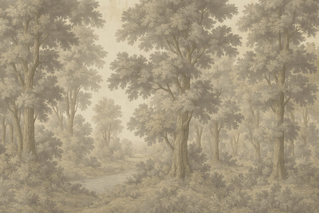 Paysage avec des arbres et une rivière Paysage avec des arbres et une rivière