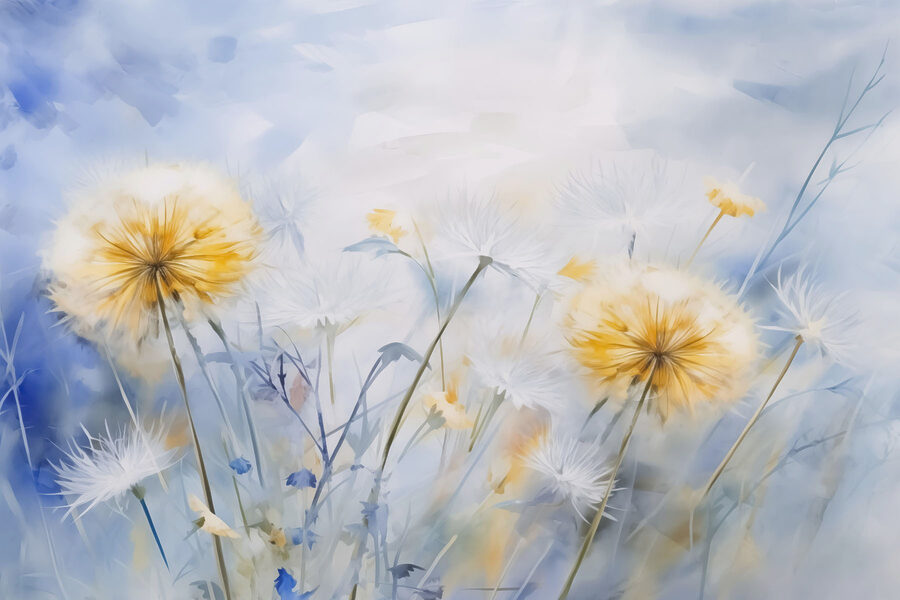 Fleurs jaunes et blanches