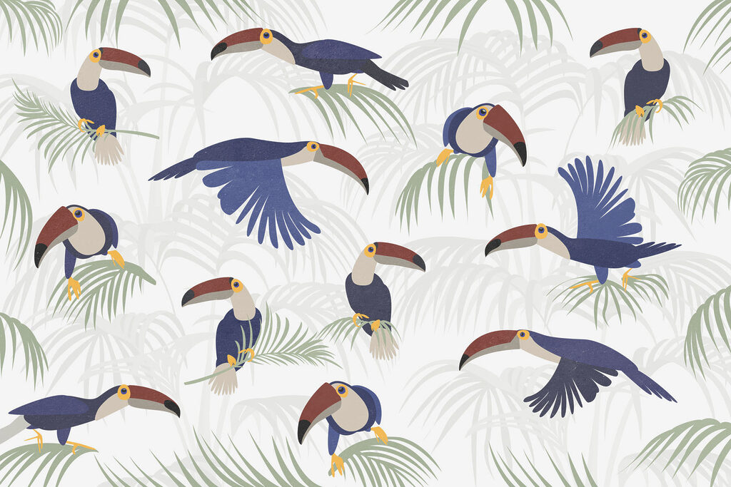 Motif des oiseaux et des plantes Motif des oiseaux et des plantes