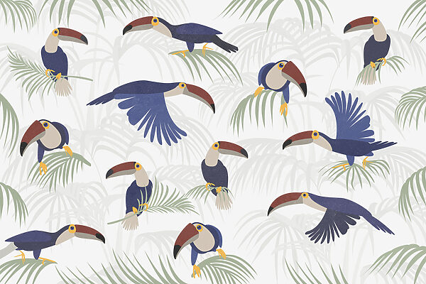 Motif des oiseaux et des plantes Motif des oiseaux et des plantes