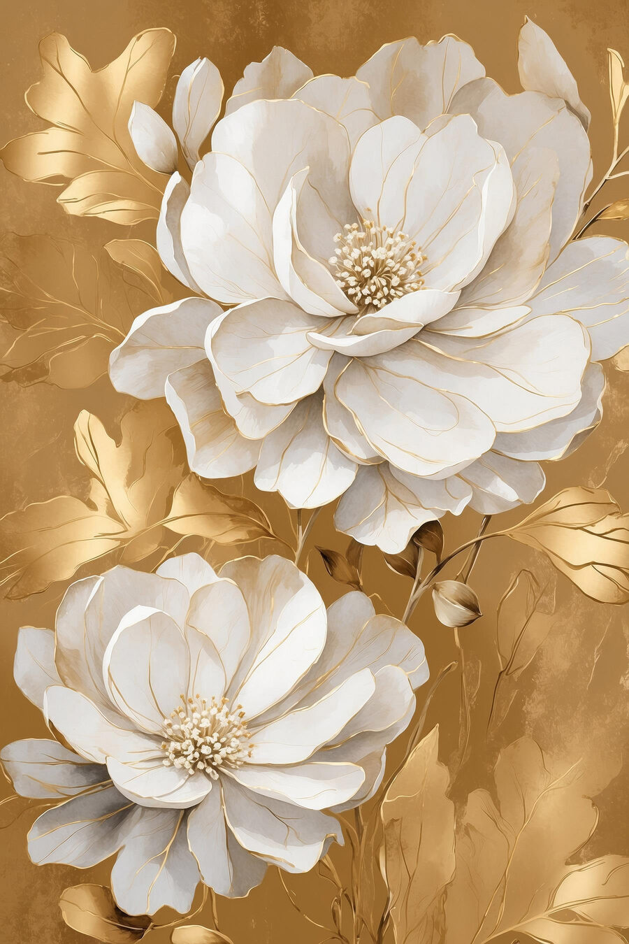 Fleurs élégantes sur fond texturé Fleurs élégantes sur fond texturé
