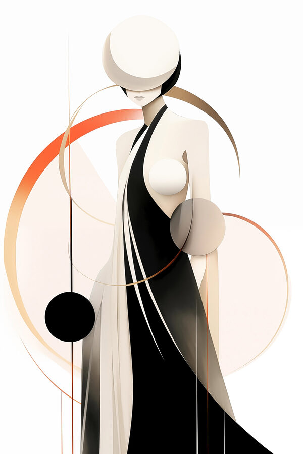 Femme en robe noire Femme en robe noire