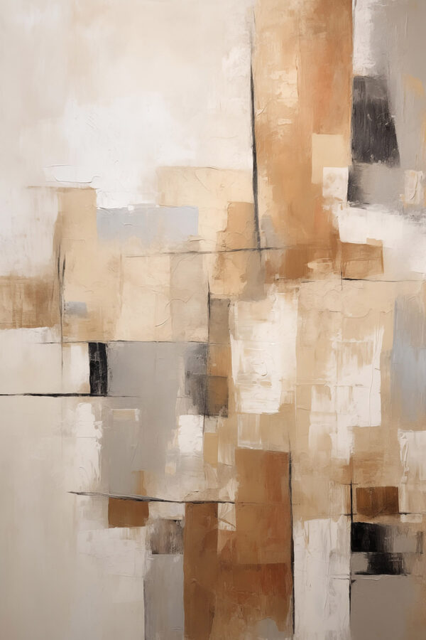 Peinture d'un mur blanc et brun Peinture d'un mur blanc et brun