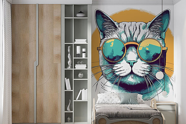 Un chat portant des lunettes de soleil Un chat portant des lunettes de soleil