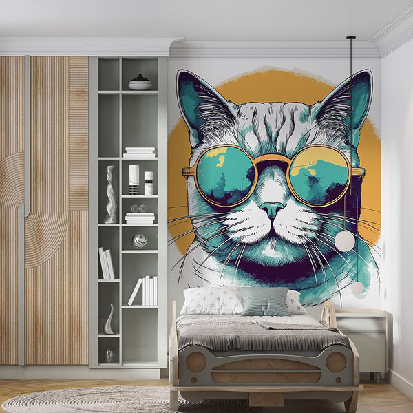 Un chat portant des lunettes de soleil Un chat portant des lunettes de soleil