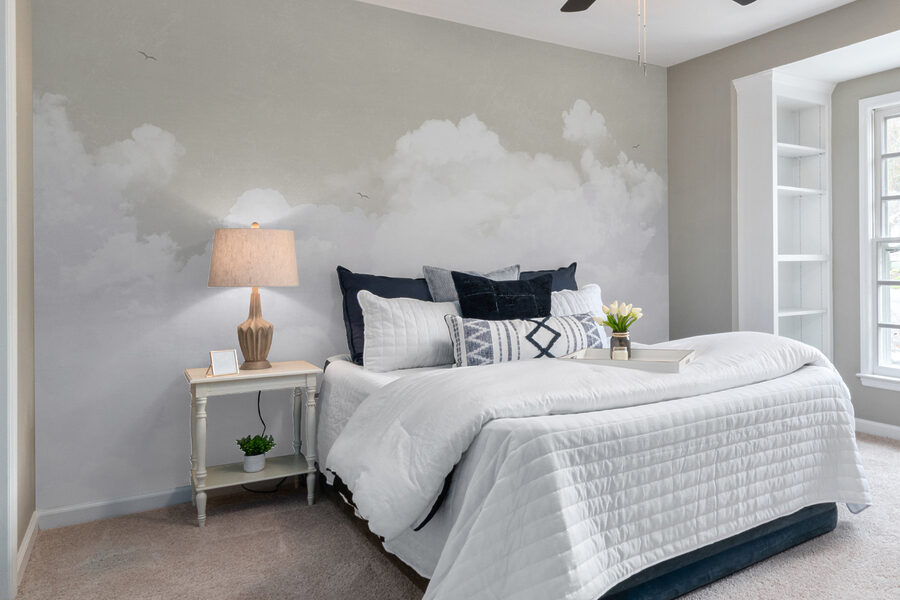 Un nuage blanc dans le ciel