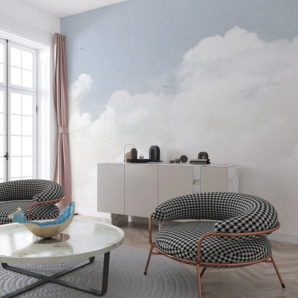 A blue sky with clouds