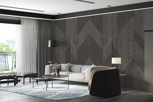 Motifs géométriques en bois foncé. Motifs géométriques en bois foncé.