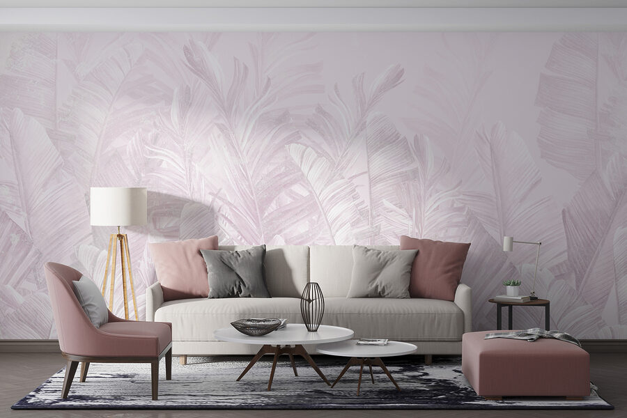 Feuilles douces et pastel dans un arrangement délicat