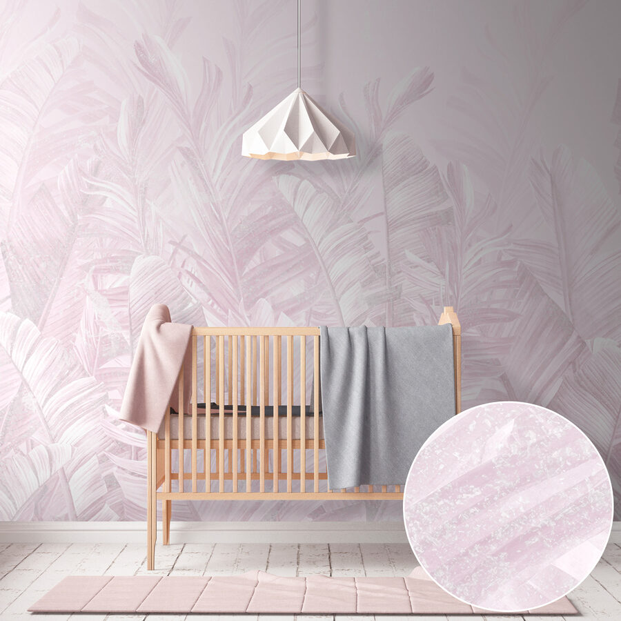 Feuilles douces et pastel dans un arrangement délicat