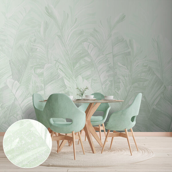 Feuilles vertes douces en couches légères Feuilles vertes douces en couches légères