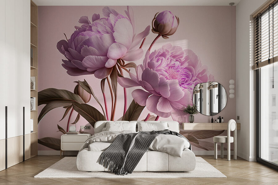 Élégantes pivoines roses à la floraison douce.