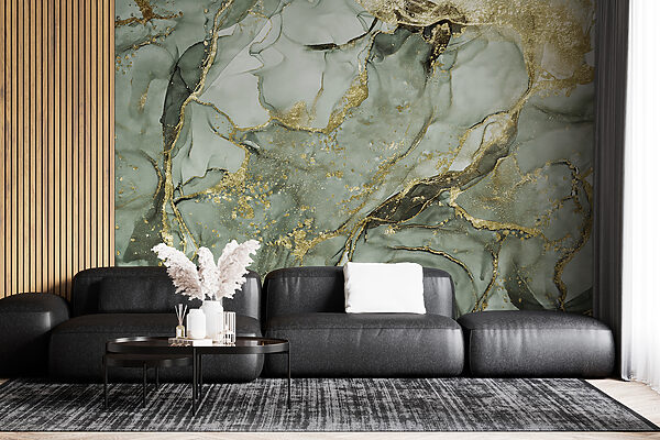 A close up of a painting