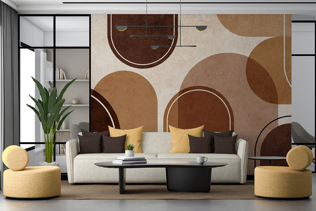 Abstract shapes in warm earth tones Abstract shapes in warm earth tones