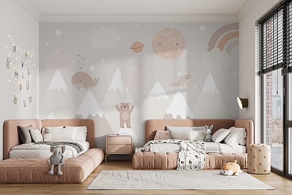 Une fresque murale représentant un paysage de bande dessinée u99206pir16mr 600x400 - Une fresque murale représentant un paysage de bande dessinée
