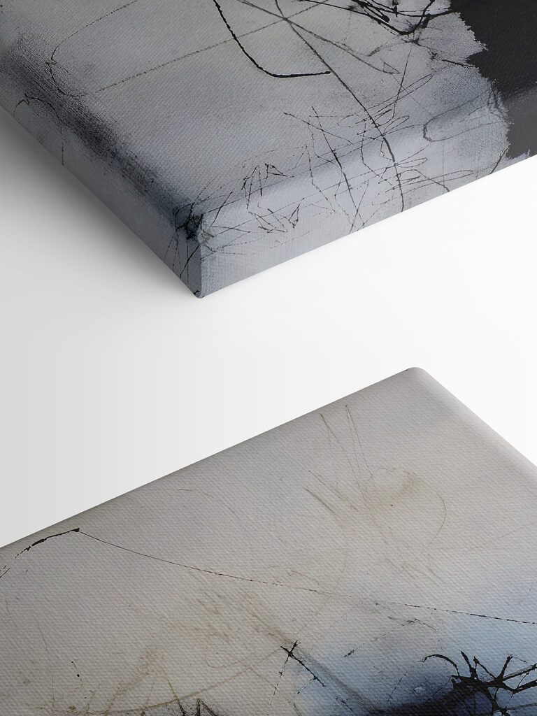 A black and white image of a person's face A black and white image of a person's face