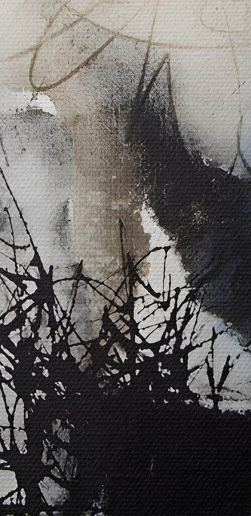 A black and white image of a person's face A black and white image of a person's face