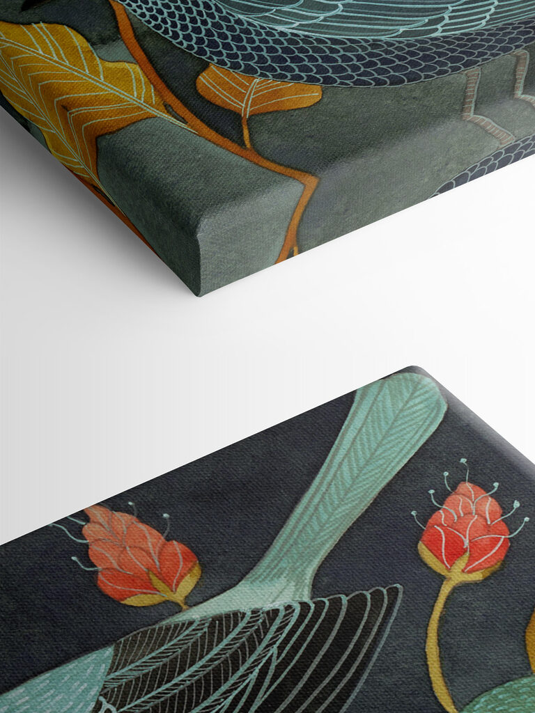 A group of birds on a plant