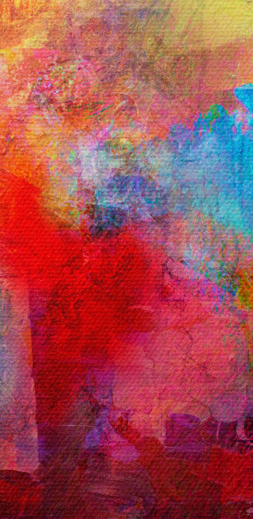 A colorful painting of a city A colorful painting of a city