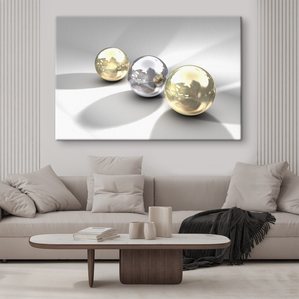 A group of shiny balls