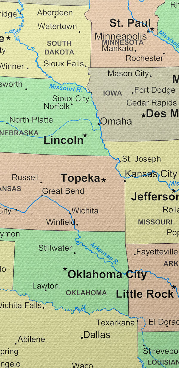 Une carte des États-Unis Une carte des États-Unis