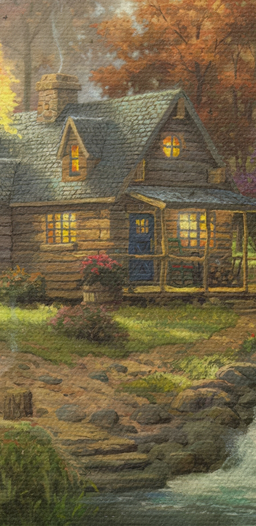 Une maison au bord d'une rivière