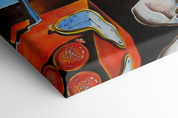 Une peinture d'un chat avec une horloge dessus Une peinture d'un chat avec une horloge dessus