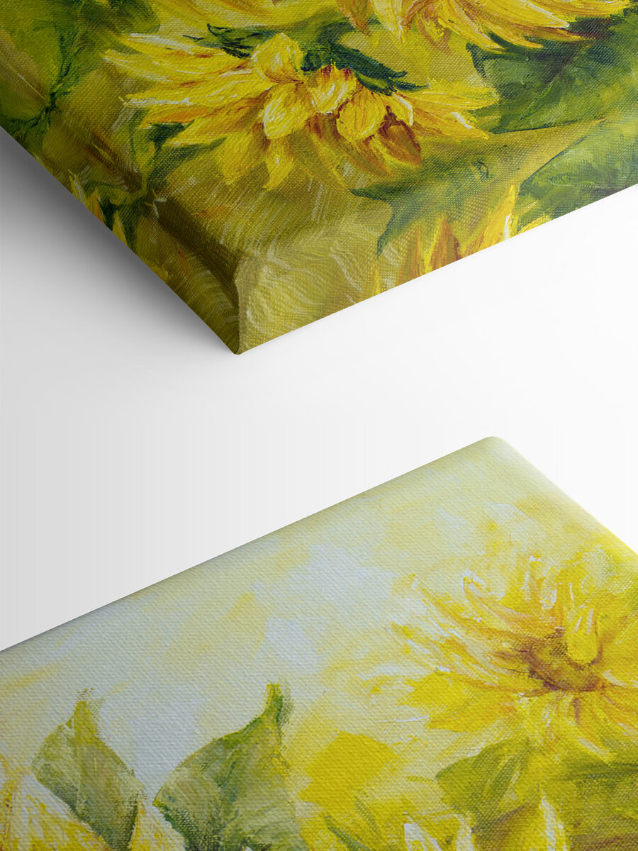 Une peinture de tournesols