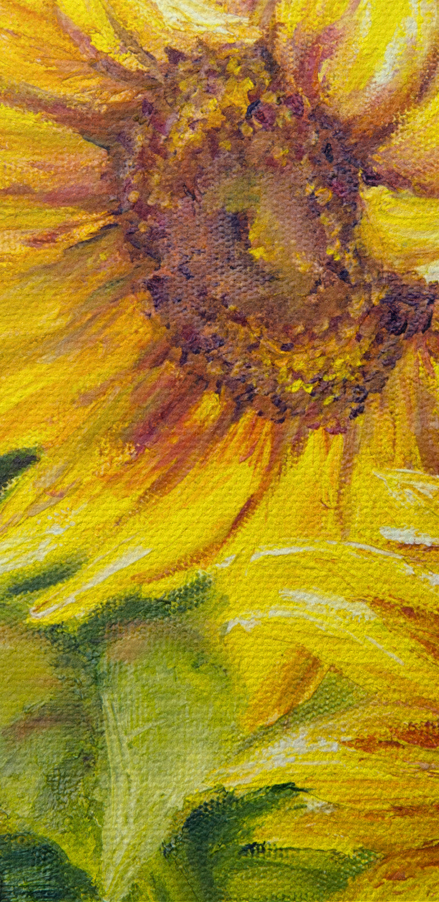Une peinture de tournesols