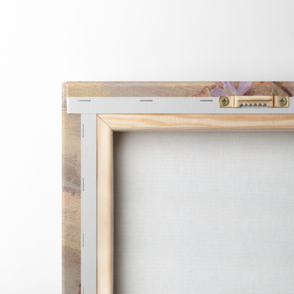 A painting of flowers in a vase and a bowl of croissants