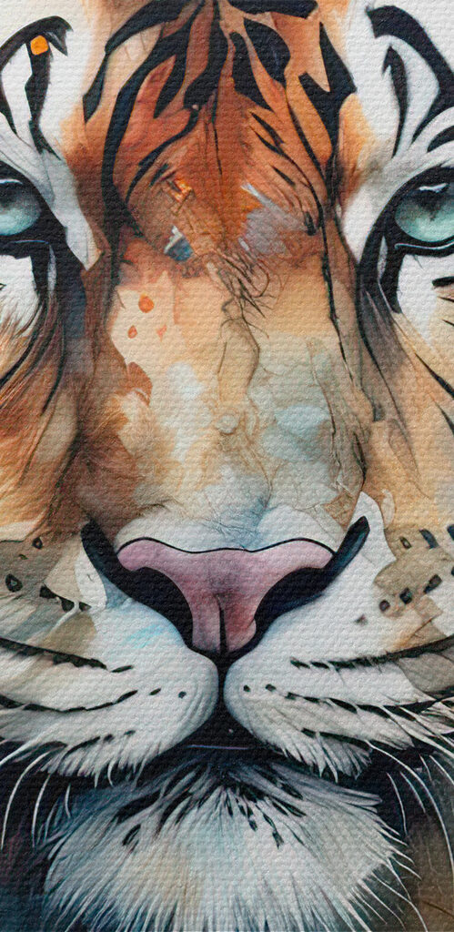 A painting of a tiger