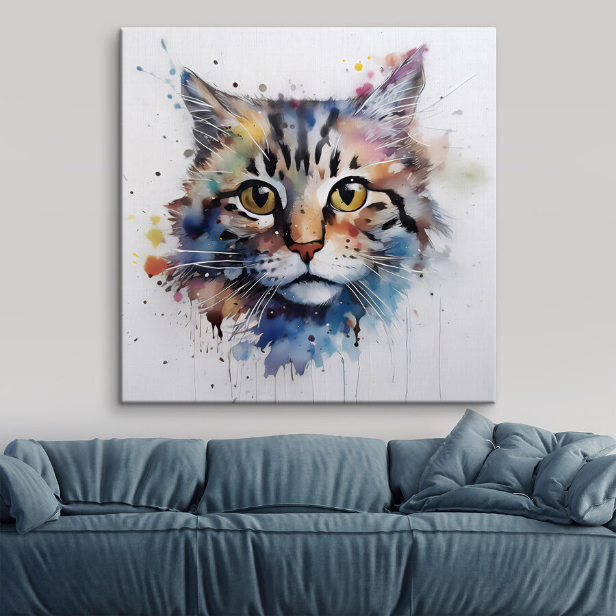 Peinture d'un chat