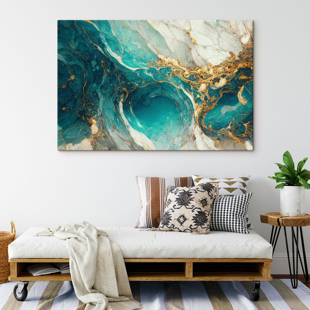 Aquamarine currents swirl into abyss Aquamarine currents swirl into abyss