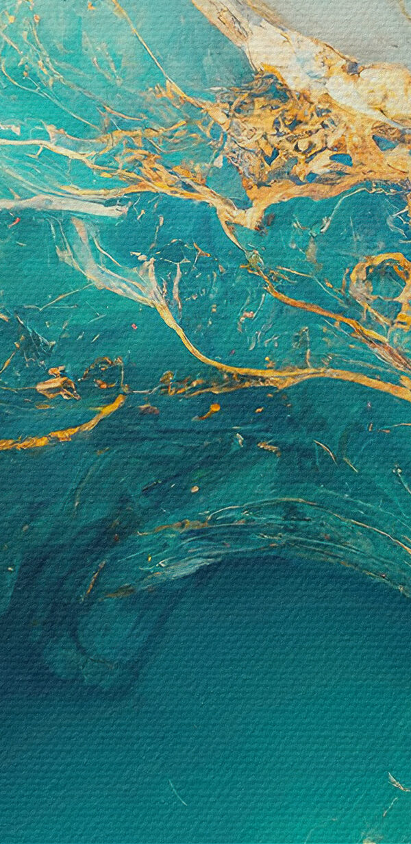 Aquamarine currents swirl into abyss Aquamarine currents swirl into abyss