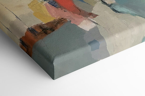 Une peinture aux formes colorées Une peinture aux formes colorées