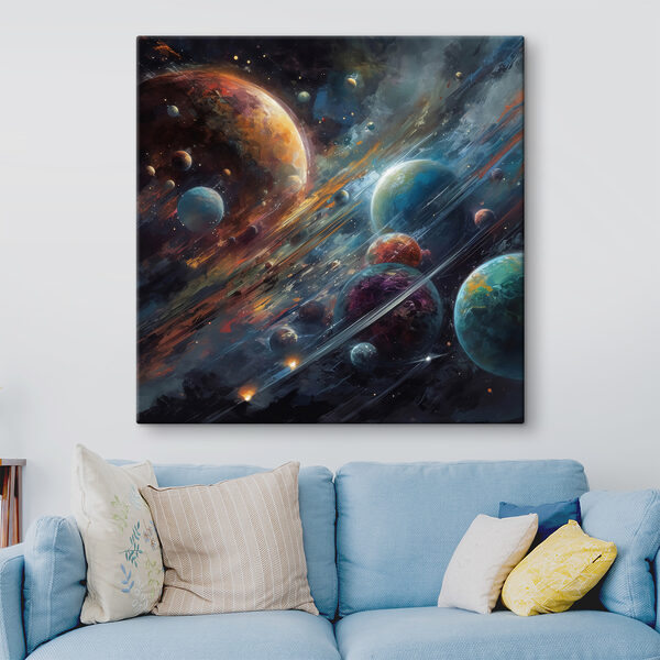 Les planètes dans l'espace avec les planètes et les étoiles Les planètes dans l'espace avec les planètes et les étoiles