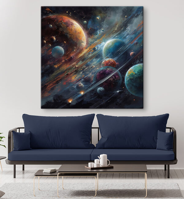 Les planètes dans l'espace avec les planètes et les étoiles Les planètes dans l'espace avec les planètes et les étoiles